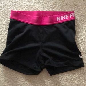 pink and black nike pro spandex
